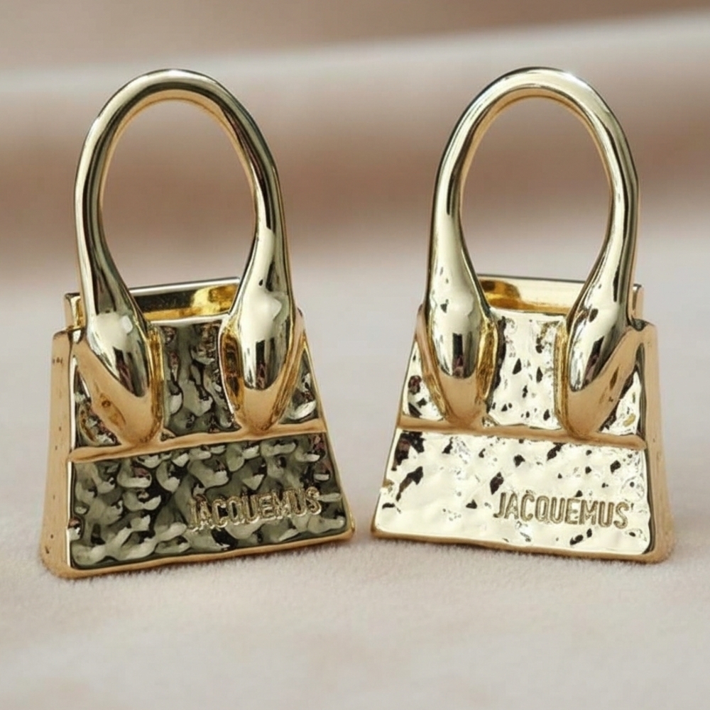 Jacquemus 3D mini "Le Chiquito" bag Earrings-Brooch Set Of Two